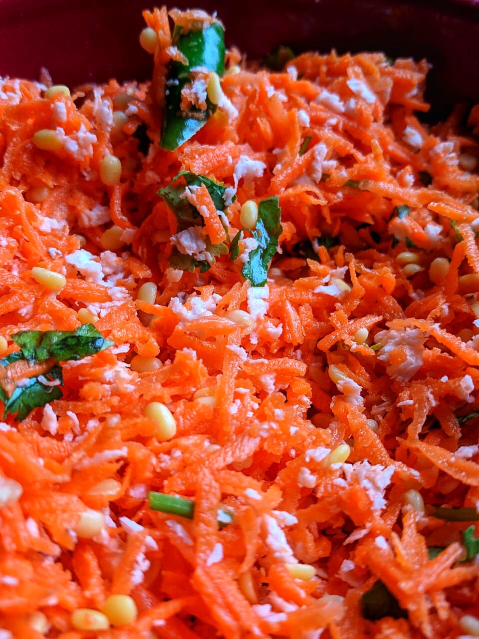 Carrot kosmalli/koshumbari(carrot salad)