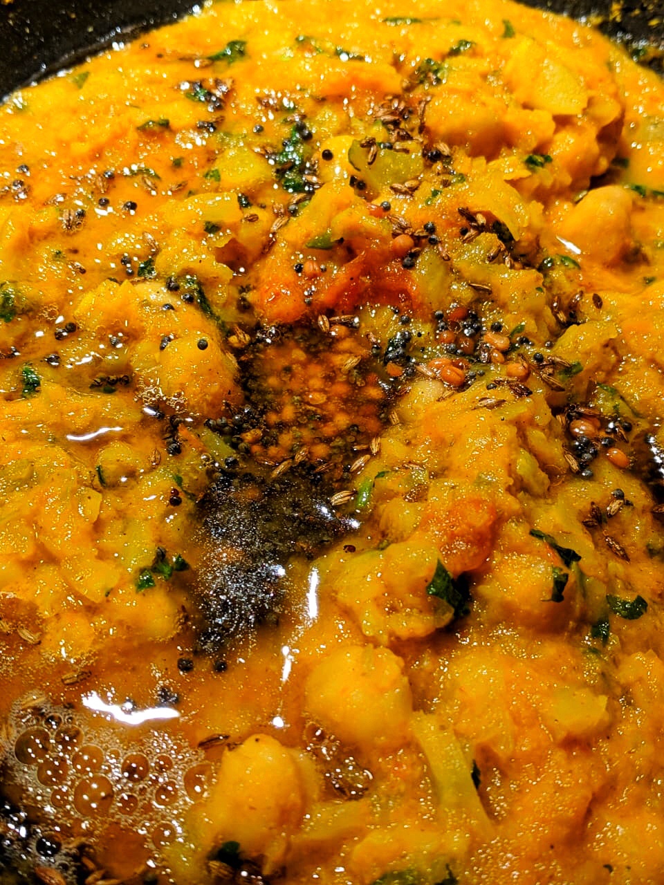 Cabbage & Garbonza gravy&nbsp;(kootu)